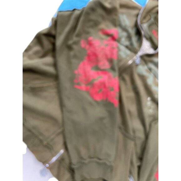 Blac Label Mens army green graphic embroided Hoodie sweatshirt Size 3XL SKU 9290 - Picture 8 of 16